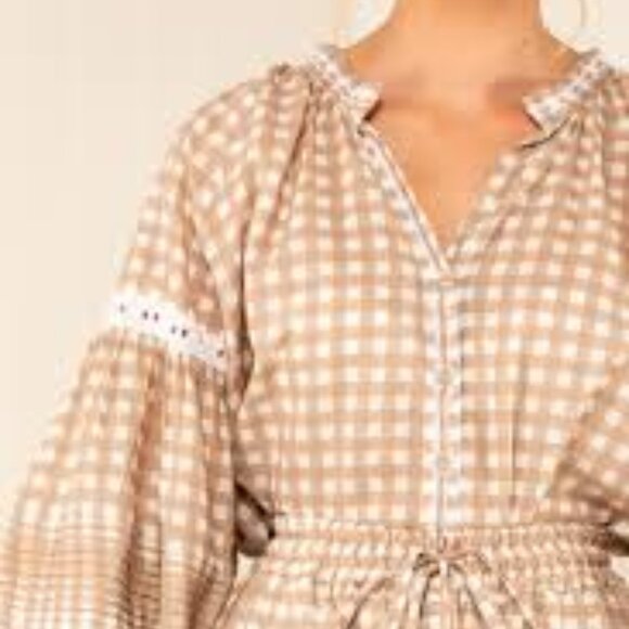 Palm. Noosa Tops - Palm noosa brand blouse, flowy embroidered size 8